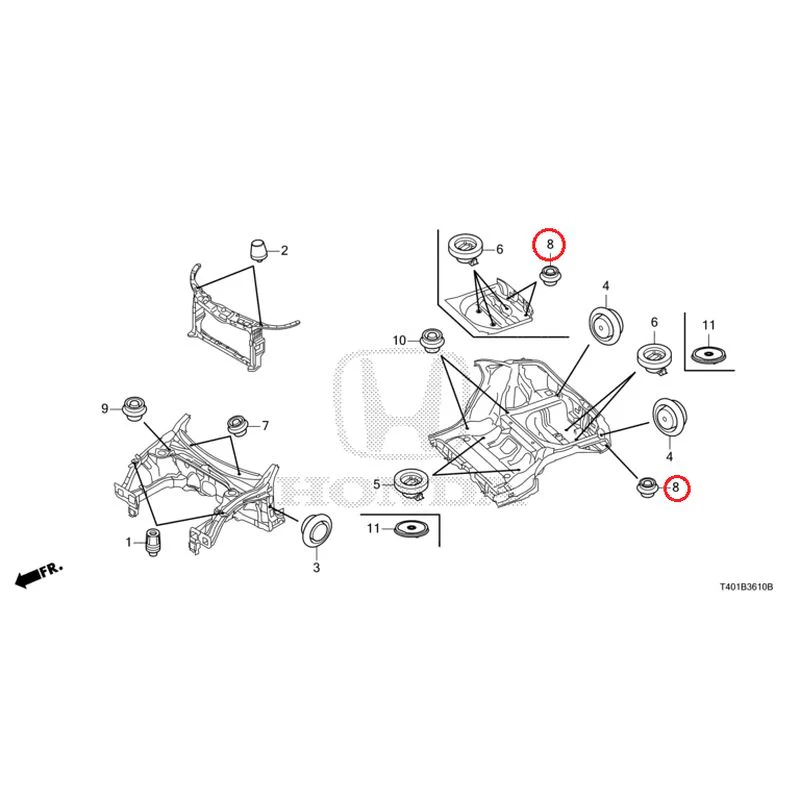 [NEW] JDM HONDA CIVIC FL1 2025 Grommets (Front) GENUINE OEM - Image 7