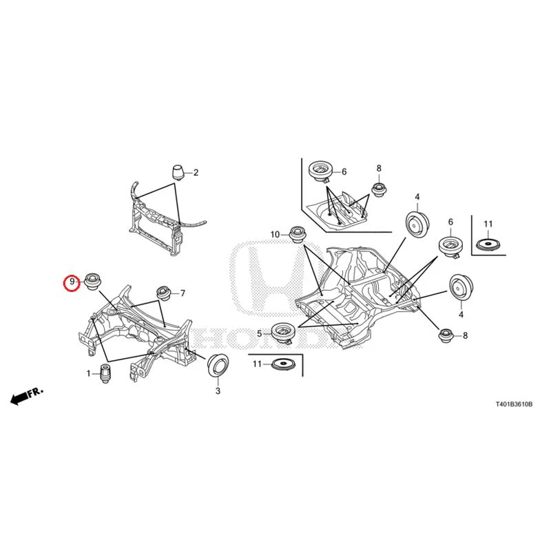 [NEW] JDM HONDA CIVIC FL1 2025 Grommets (Front) GENUINE OEM - Image 8