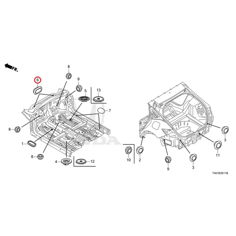 [NEW] JDM HONDA CIVIC FL1 2025 Grommets (Rear) GENUINE OEM - Image 5