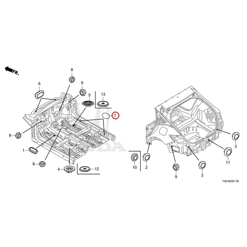 [NEW] JDM HONDA CIVIC FL1 2025 Grommets (Rear) GENUINE OEM - Image 6