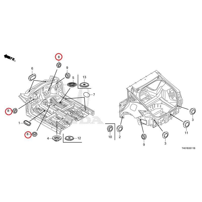[NEW] JDM HONDA CIVIC FL1 2025 Grommets (Rear) GENUINE OEM - Image 7