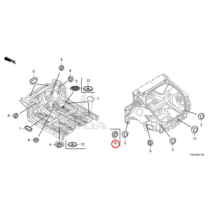[NEW] JDM HONDA CIVIC FL1 2025 Grommets (Rear) GENUINE OEM - Image 9