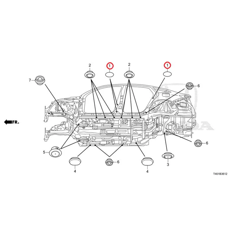 [NEW] JDM HONDA CIVIC FL1 2025 Grommet (Lower) GENUINE OEM - Image 2
