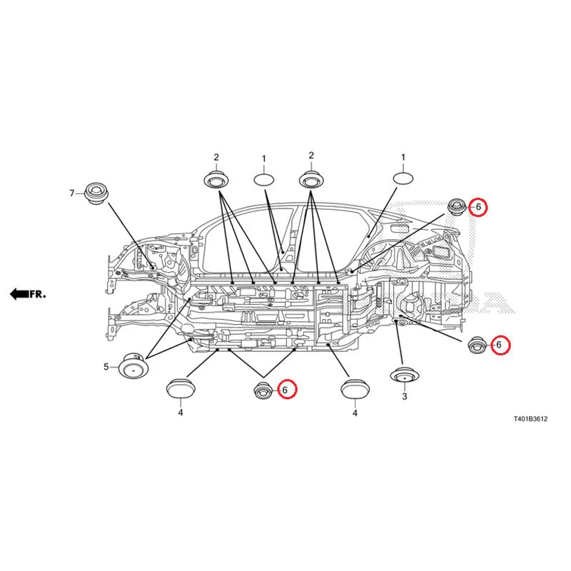 [NEW] JDM HONDA CIVIC FL1 2025 Grommet (Lower) GENUINE OEM - Image 7
