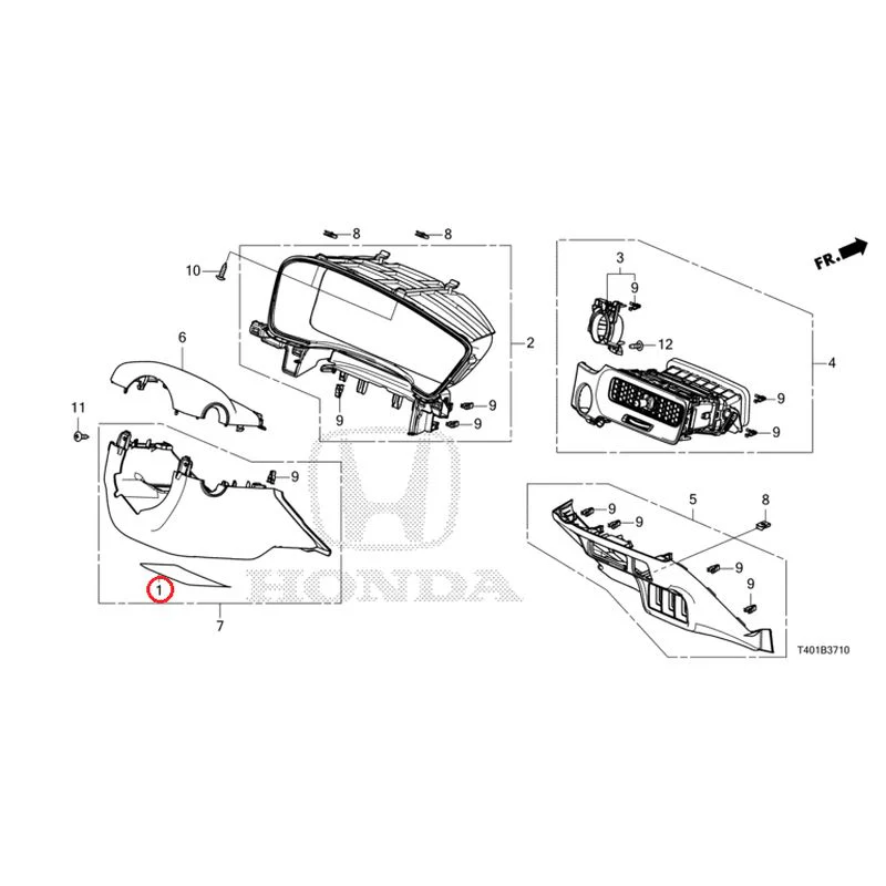 [NEW] JDM HONDA CIVIC FL1 2025 Instrument panel garnish (driver side) GENUINE OEM - Image 2