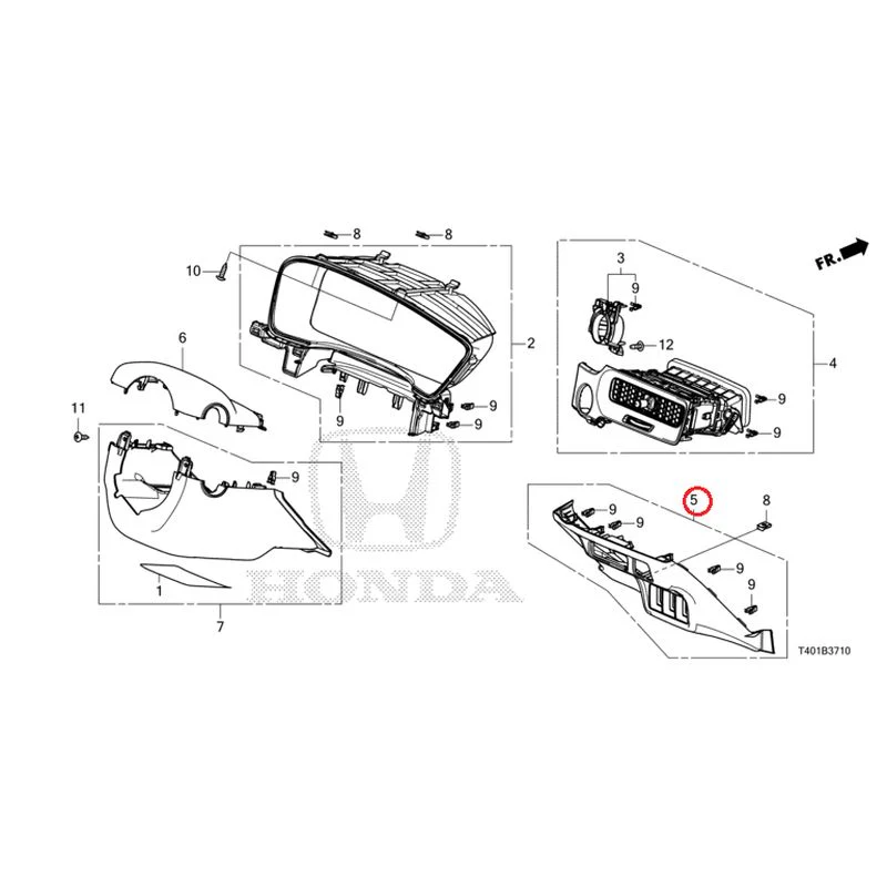 [NEW] JDM HONDA CIVIC FL1 2025 Instrument panel garnish (driver side) GENUINE OEM - Image 6