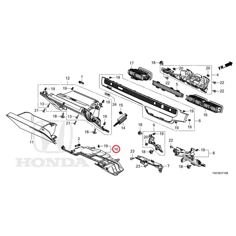 [NEW] JDM HONDA CIVIC FL1 2025 Instrument panel garnish (passenger side) GENUINE OEM - Image 10