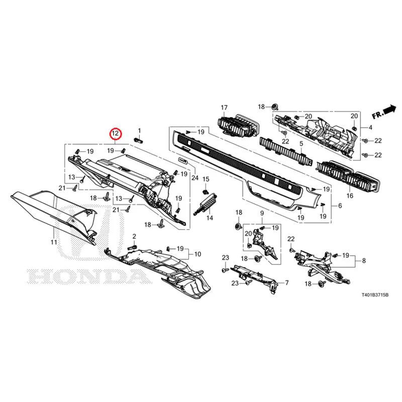 [NEW] JDM HONDA CIVIC FL1 2025 Instrument panel garnish (passenger side) GENUINE OEM - Image 12