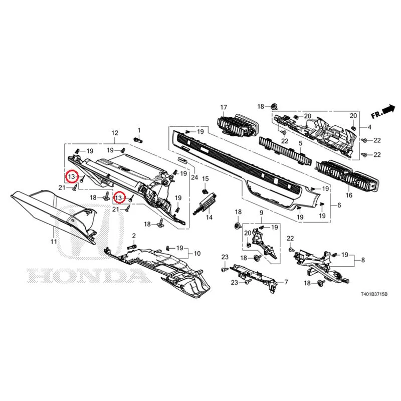 [NEW] JDM HONDA CIVIC FL1 2025 Instrument panel garnish (passenger side) GENUINE OEM - Image 13