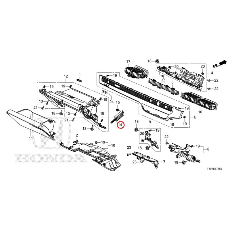 [NEW] JDM HONDA CIVIC FL1 2025 Instrument panel garnish (passenger side) GENUINE OEM - Image 14