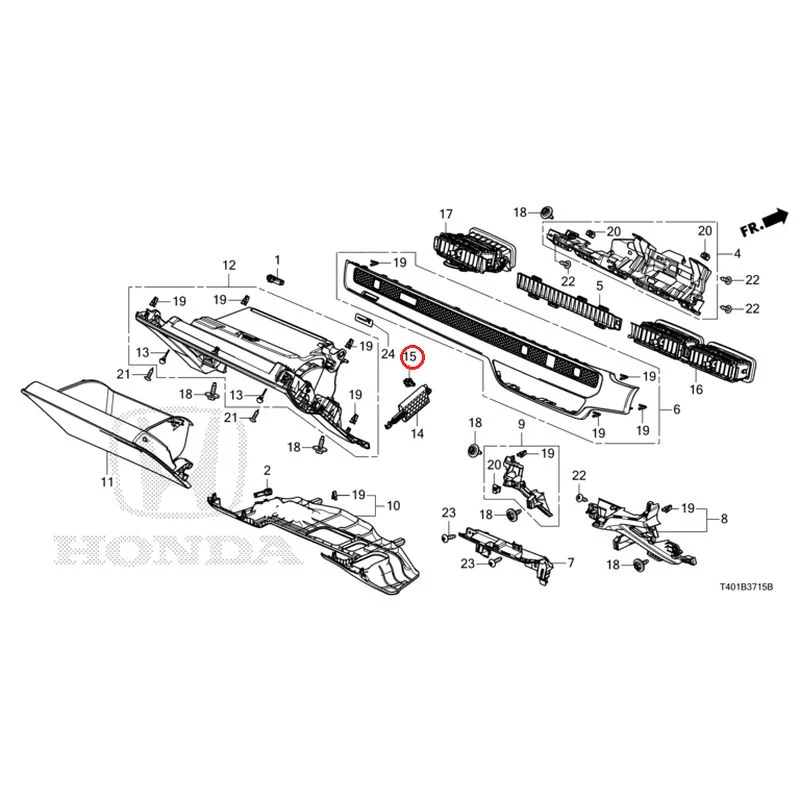 [NEW] JDM HONDA CIVIC FL1 2025 Instrument panel garnish (passenger side) GENUINE OEM - Image 15