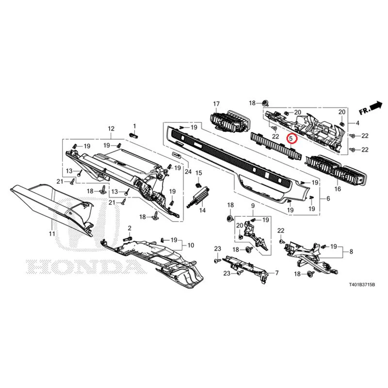 [NEW] JDM HONDA CIVIC FL1 2025 Instrument panel garnish (passenger side) GENUINE OEM - Image 5