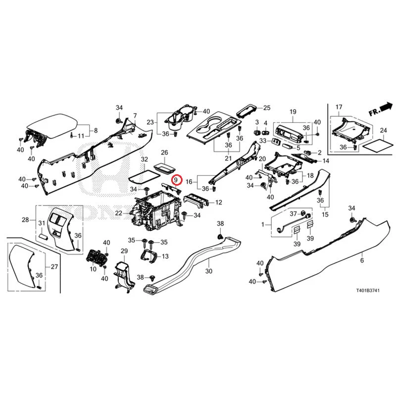 [NEW] JDM HONDA CIVIC FL1 2025 Console (CVT) GENUINE OEM - Image 10