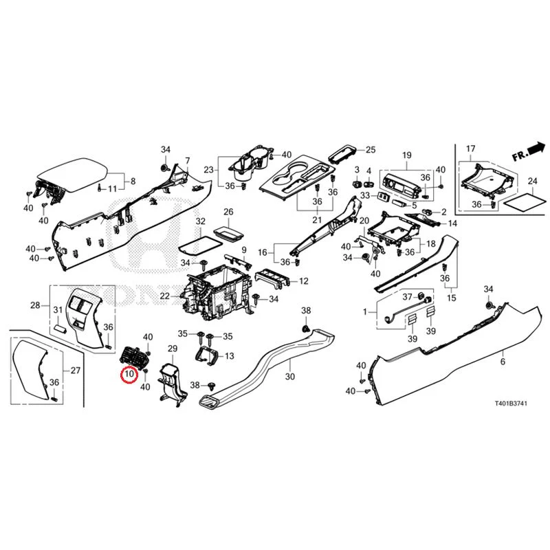 [NEW] JDM HONDA CIVIC FL1 2025 Console (CVT) GENUINE OEM - Image 11