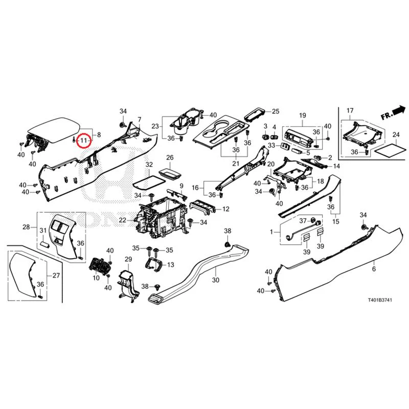 [NEW] JDM HONDA CIVIC FL1 2025 Console (CVT) GENUINE OEM - Image 12