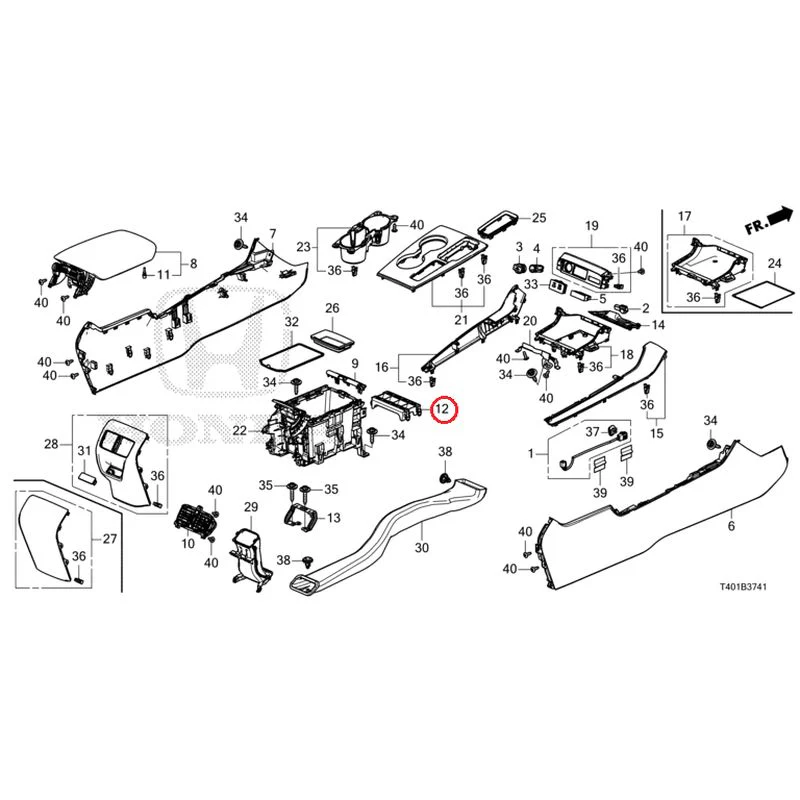 [NEW] JDM HONDA CIVIC FL1 2025 Console (CVT) GENUINE OEM - Image 13