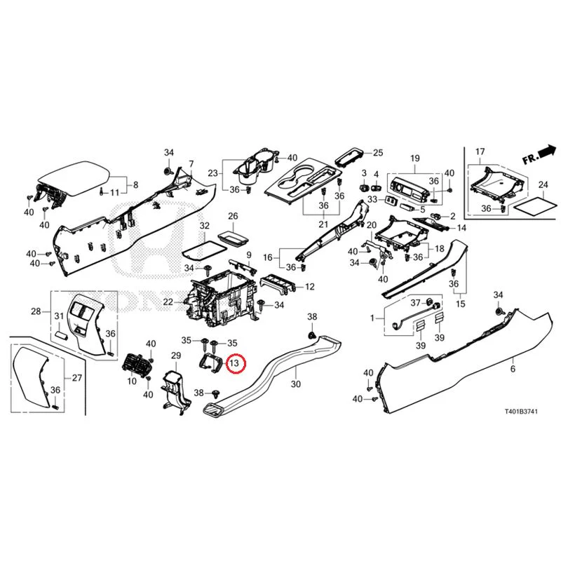 [NEW] JDM HONDA CIVIC FL1 2025 Console (CVT) GENUINE OEM - Image 14