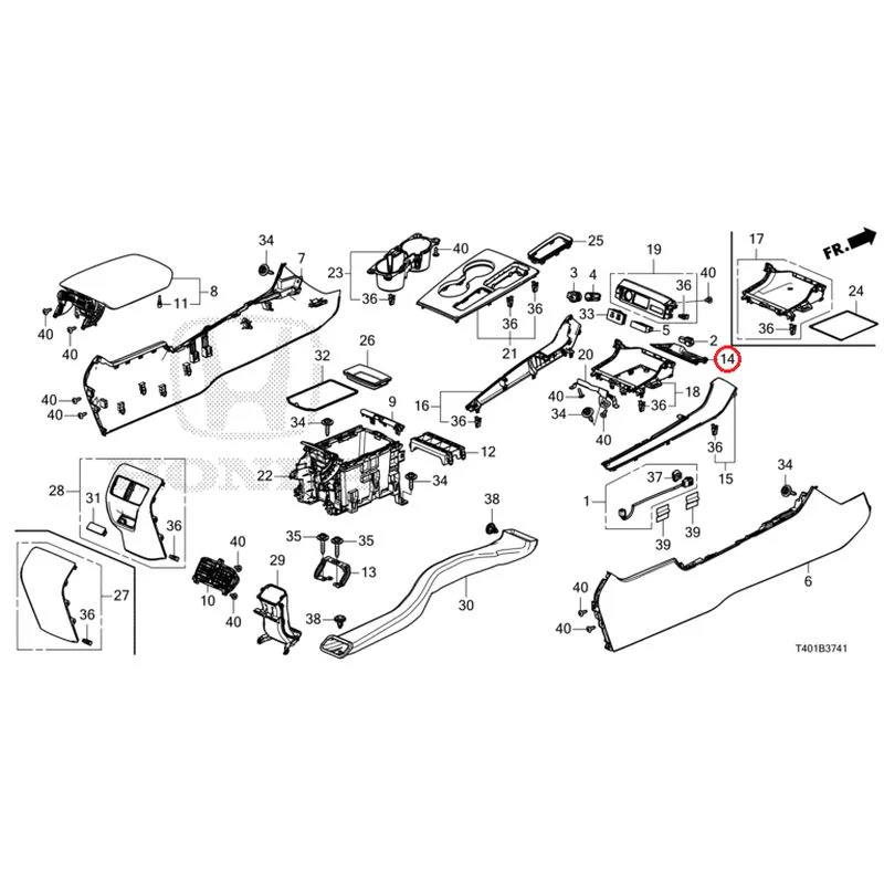 [NEW] JDM HONDA CIVIC FL1 2025 Console (CVT) GENUINE OEM - Image 15