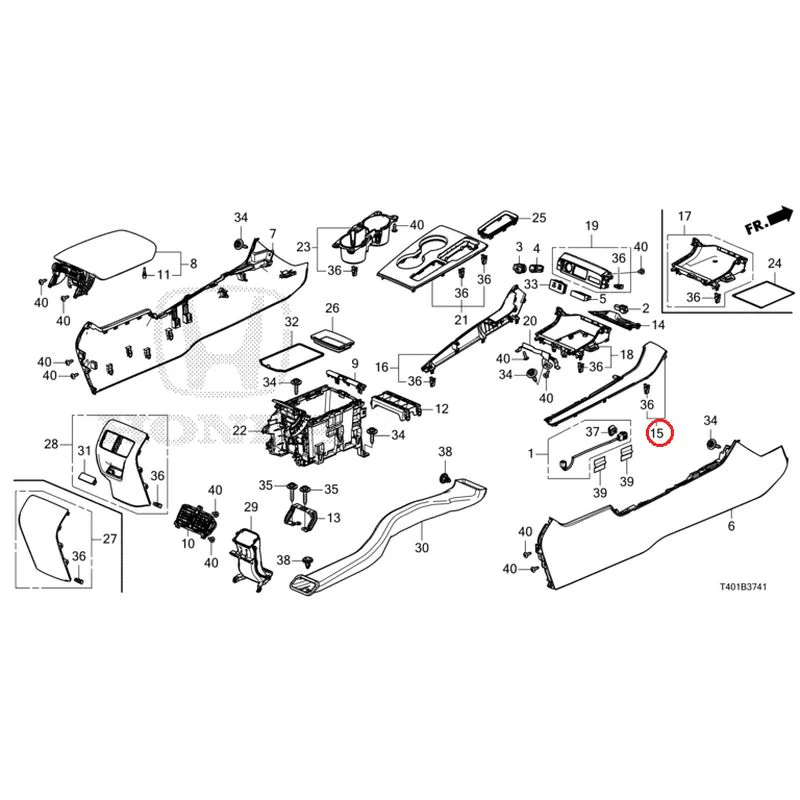 [NEW] JDM HONDA CIVIC FL1 2025 Console (CVT) GENUINE OEM - Image 16