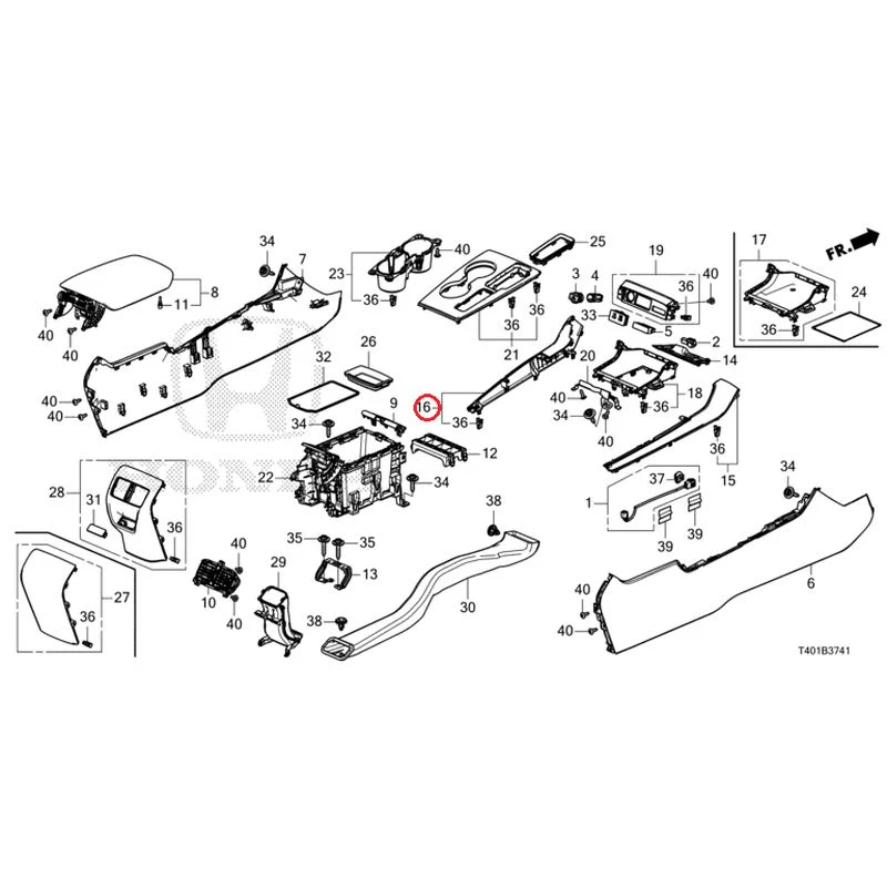 [NEW] JDM HONDA CIVIC FL1 2025 Console (CVT) GENUINE OEM - Image 17