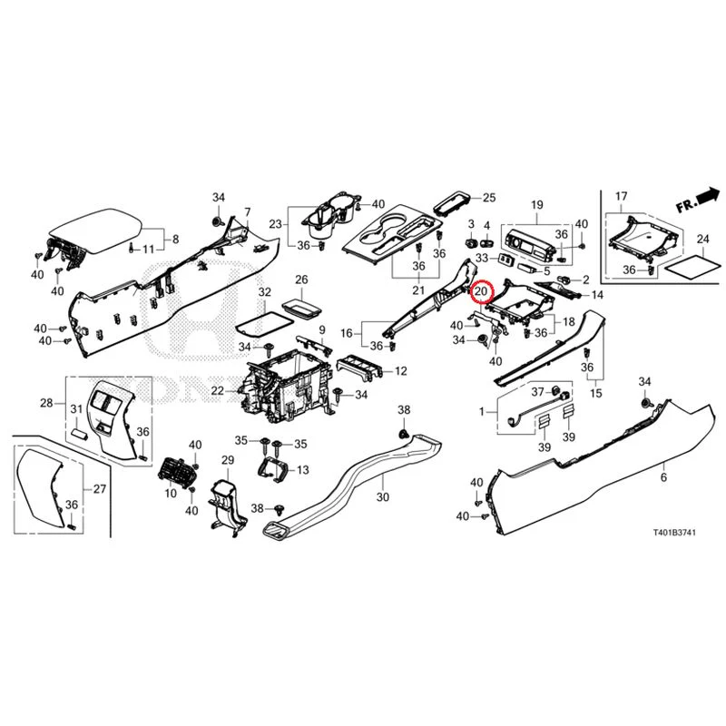 [NEW] JDM HONDA CIVIC FL1 2025 Console (CVT) GENUINE OEM - Image 20