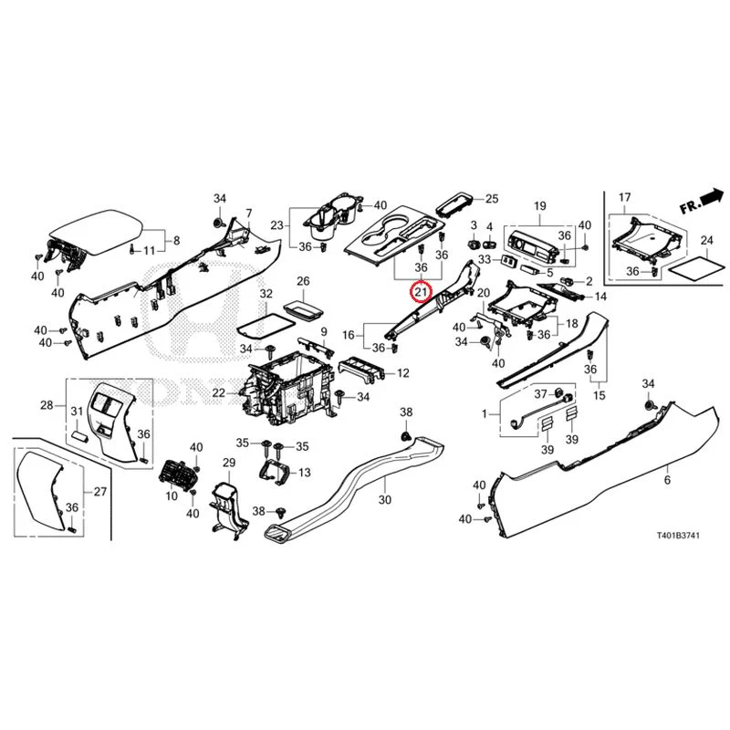 [NEW] JDM HONDA CIVIC FL1 2025 Console (CVT) GENUINE OEM - Image 21