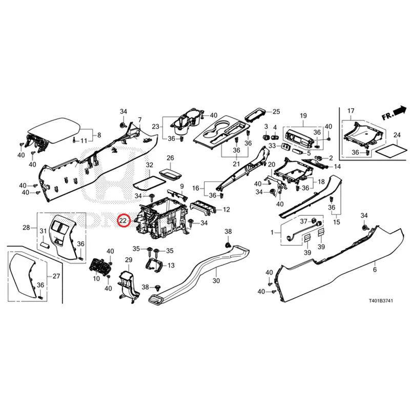 [NEW] JDM HONDA CIVIC FL1 2025 Console (CVT) GENUINE OEM - Image 22