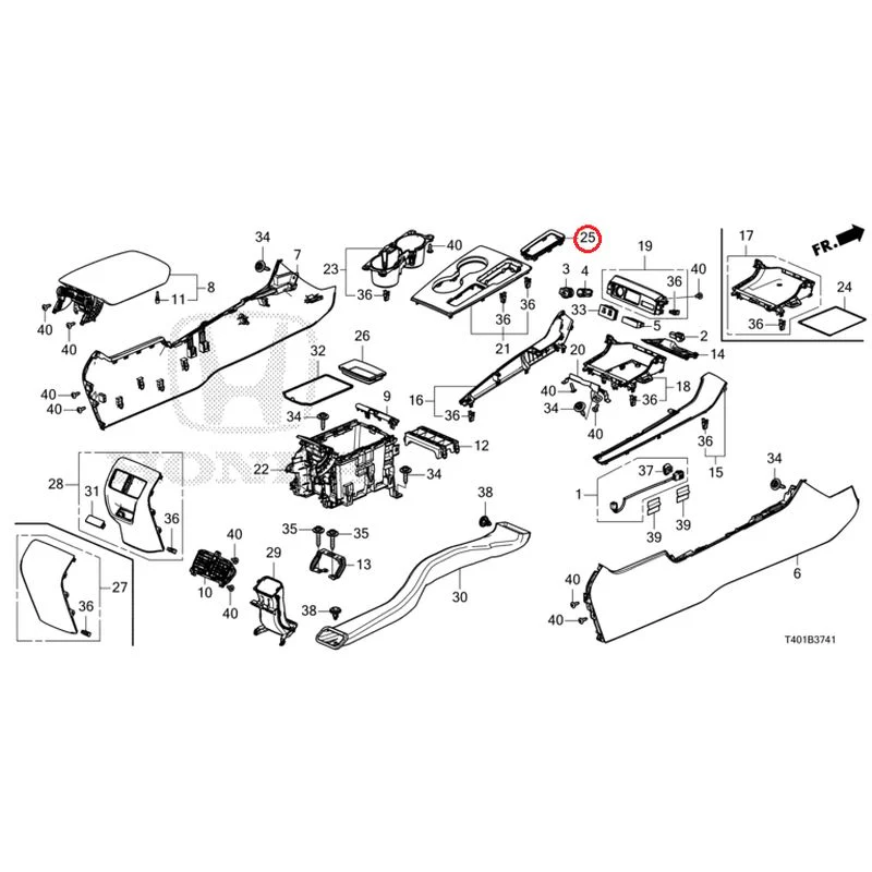 [NEW] JDM HONDA CIVIC FL1 2025 Console (CVT) GENUINE OEM - Image 24
