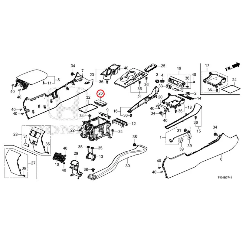 [NEW] JDM HONDA CIVIC FL1 2025 Console (CVT) GENUINE OEM - Image 25