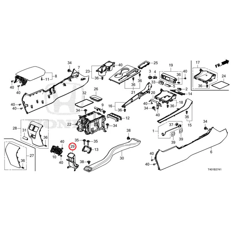 [NEW] JDM HONDA CIVIC FL1 2025 Console (CVT) GENUINE OEM - Image 27
