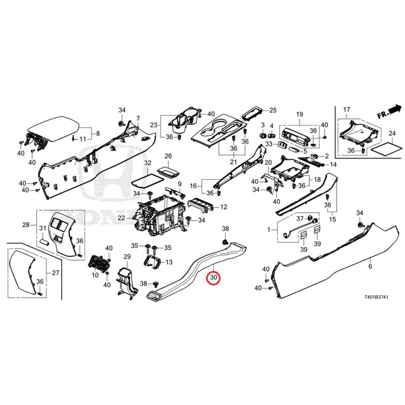 [NEW] JDM HONDA CIVIC FL1 2025 Console (CVT) GENUINE OEM - Image 28