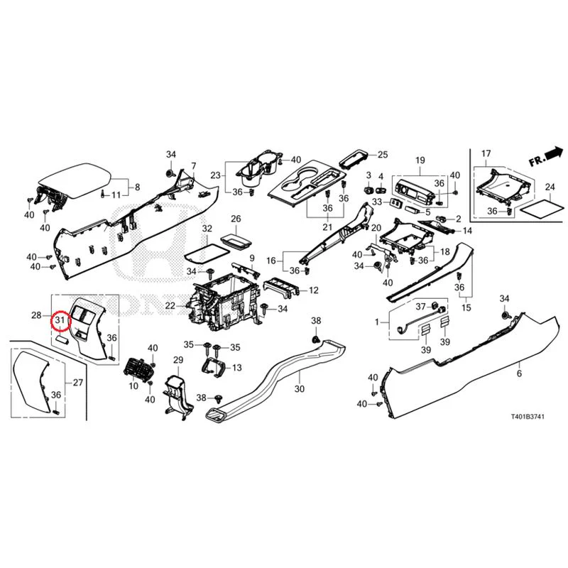 [NEW] JDM HONDA CIVIC FL1 2025 Console (CVT) GENUINE OEM - Image 29