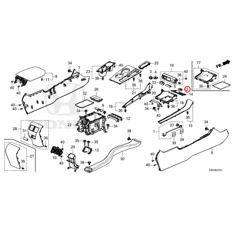 [NEW] JDM HONDA CIVIC FL1 2025 Console (CVT) GENUINE OEM - Image 3