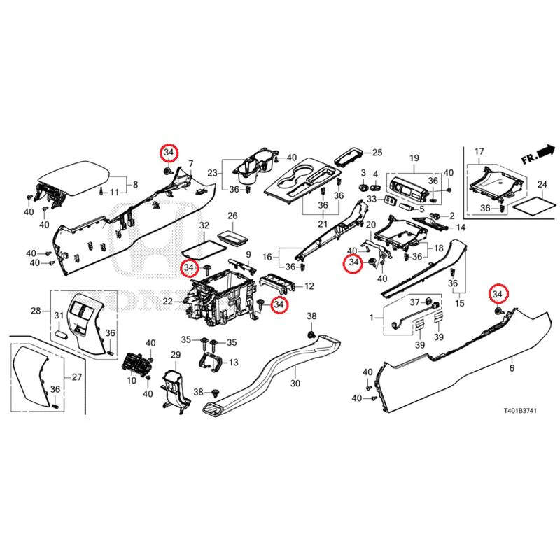 [NEW] JDM HONDA CIVIC FL1 2025 Console (CVT) GENUINE OEM - Image 32