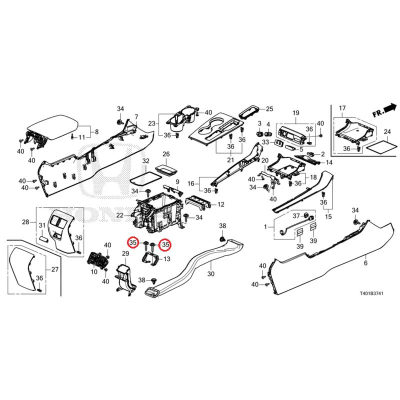 [NEW] JDM HONDA CIVIC FL1 2025 Console (CVT) GENUINE OEM - Image 33