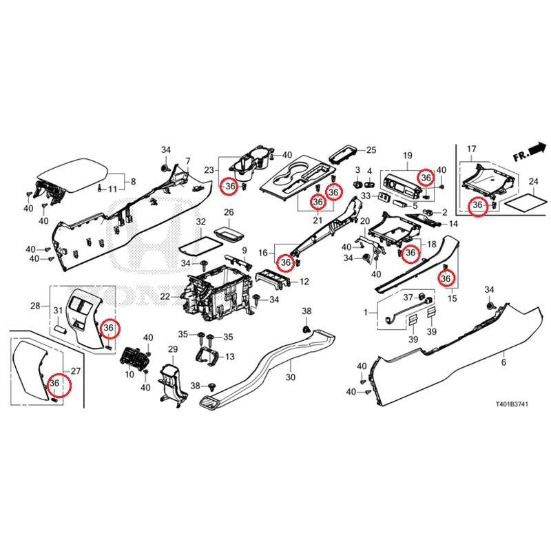 [NEW] JDM HONDA CIVIC FL1 2025 Console (CVT) GENUINE OEM - Image 34