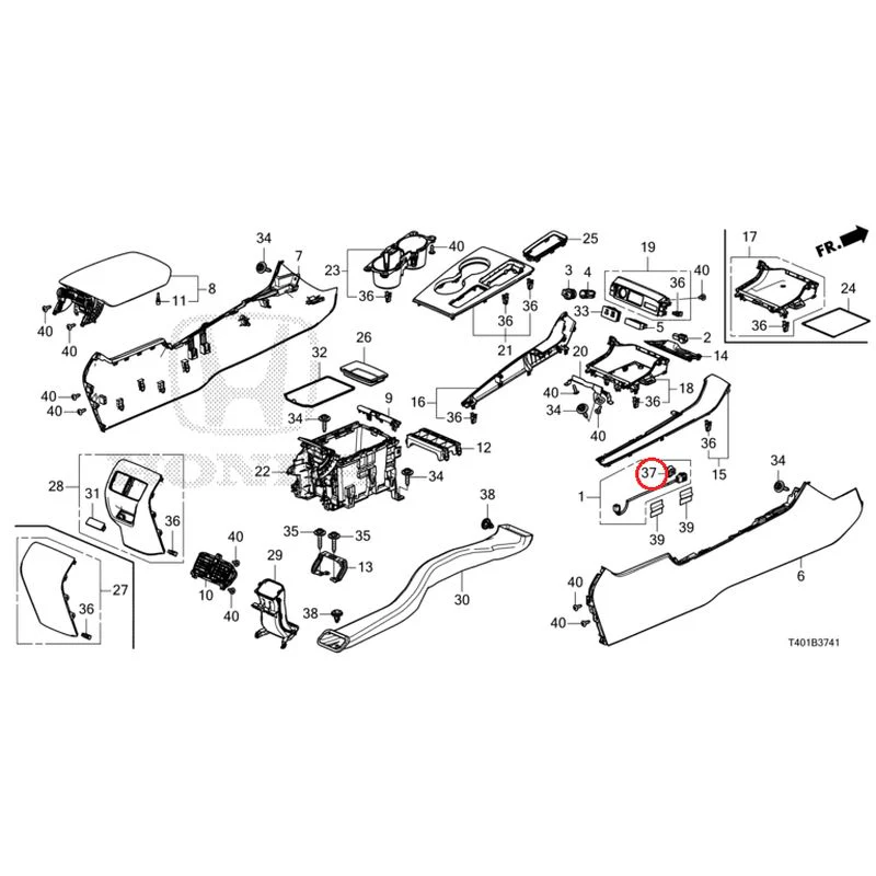 [NEW] JDM HONDA CIVIC FL1 2025 Console (CVT) GENUINE OEM - Image 35