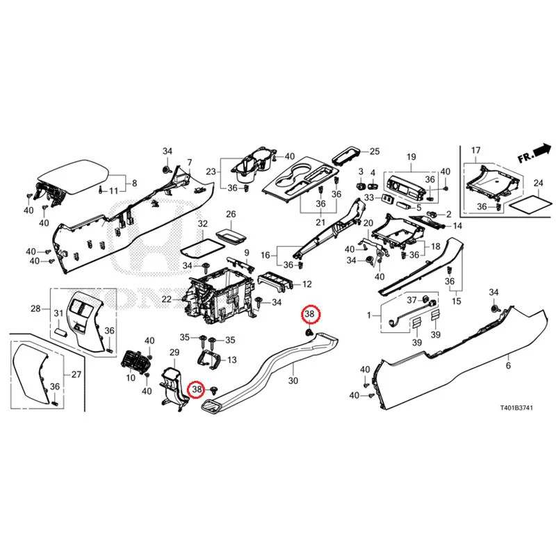 [NEW] JDM HONDA CIVIC FL1 2025 Console (CVT) GENUINE OEM - Image 36