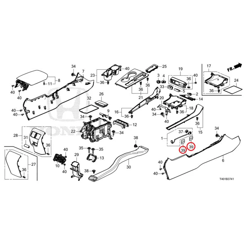 [NEW] JDM HONDA CIVIC FL1 2025 Console (CVT) GENUINE OEM - Image 37