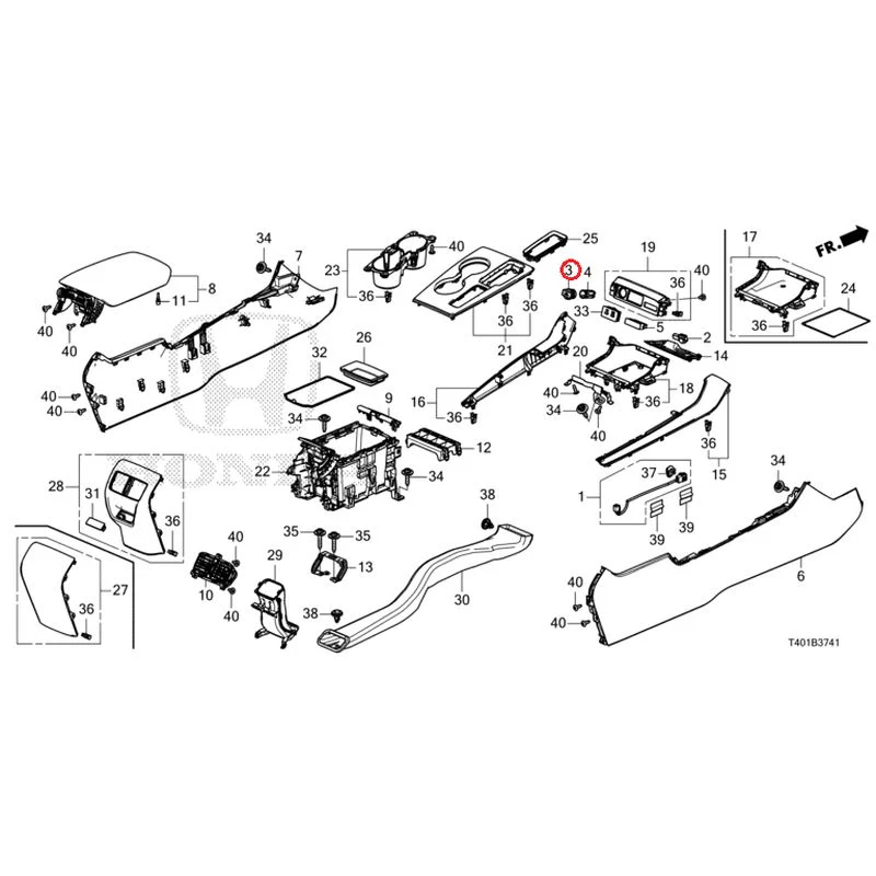 [NEW] JDM HONDA CIVIC FL1 2025 Console (CVT) GENUINE OEM - Image 4