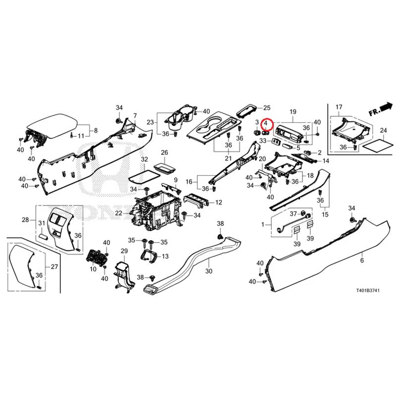 [NEW] JDM HONDA CIVIC FL1 2025 Console (CVT) GENUINE OEM - Image 5