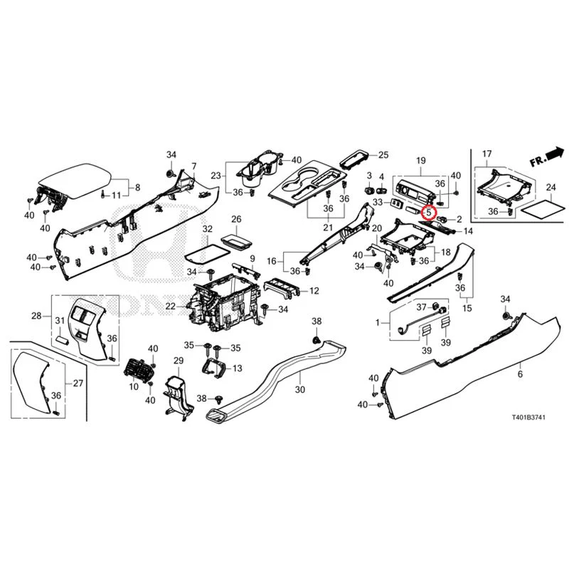 [NEW] JDM HONDA CIVIC FL1 2025 Console (CVT) GENUINE OEM - Image 6