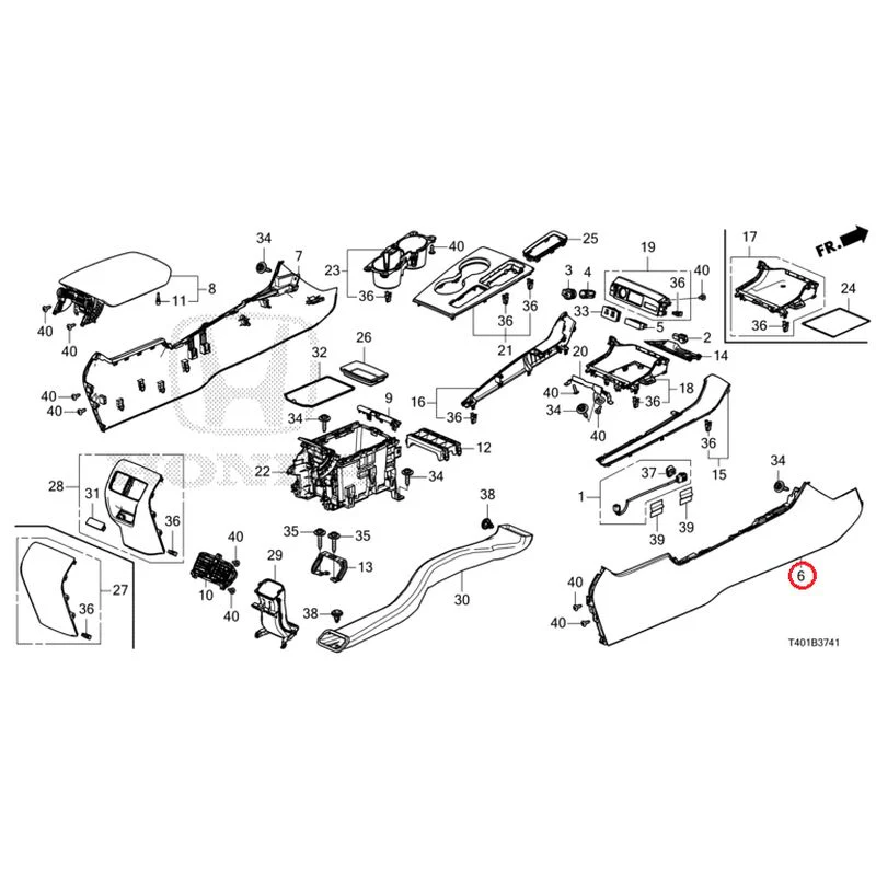 [NEW] JDM HONDA CIVIC FL1 2025 Console (CVT) GENUINE OEM - Image 7
