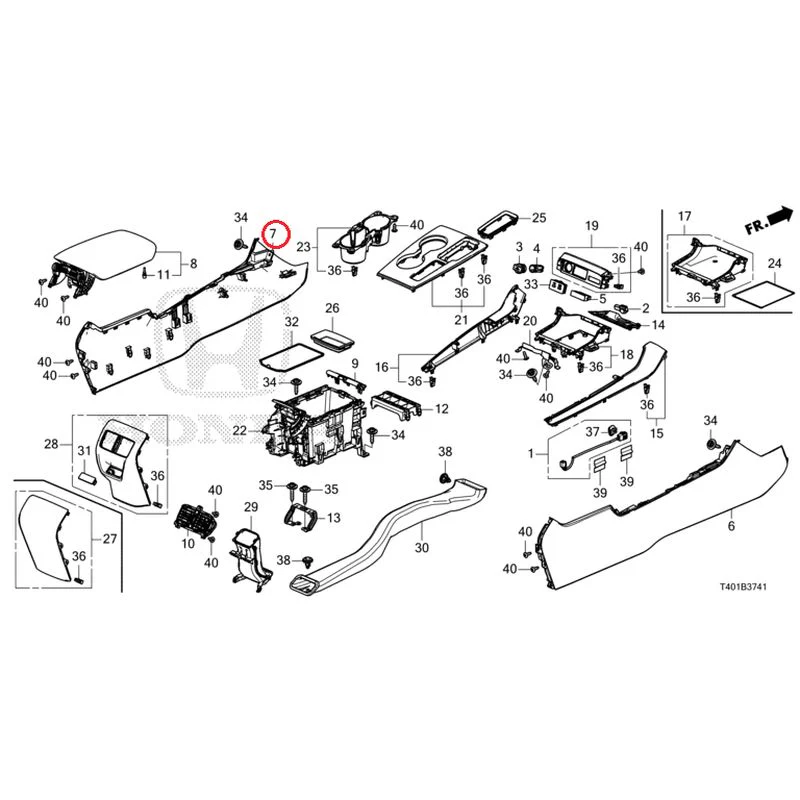 [NEW] JDM HONDA CIVIC FL1 2025 Console (CVT) GENUINE OEM - Image 8