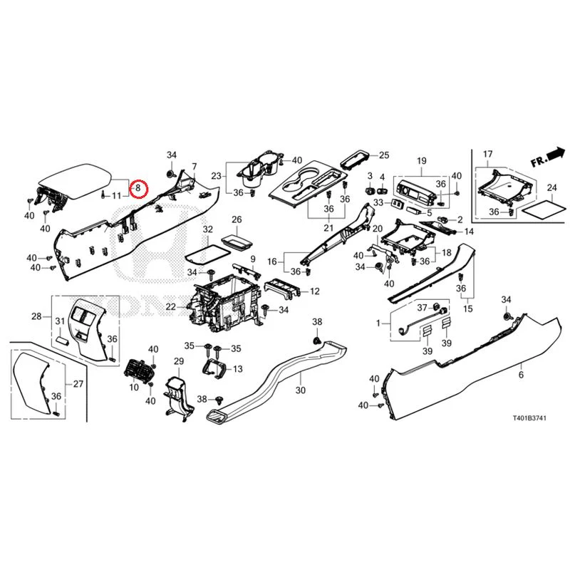 [NEW] JDM HONDA CIVIC FL1 2025 Console (CVT) GENUINE OEM - Image 9