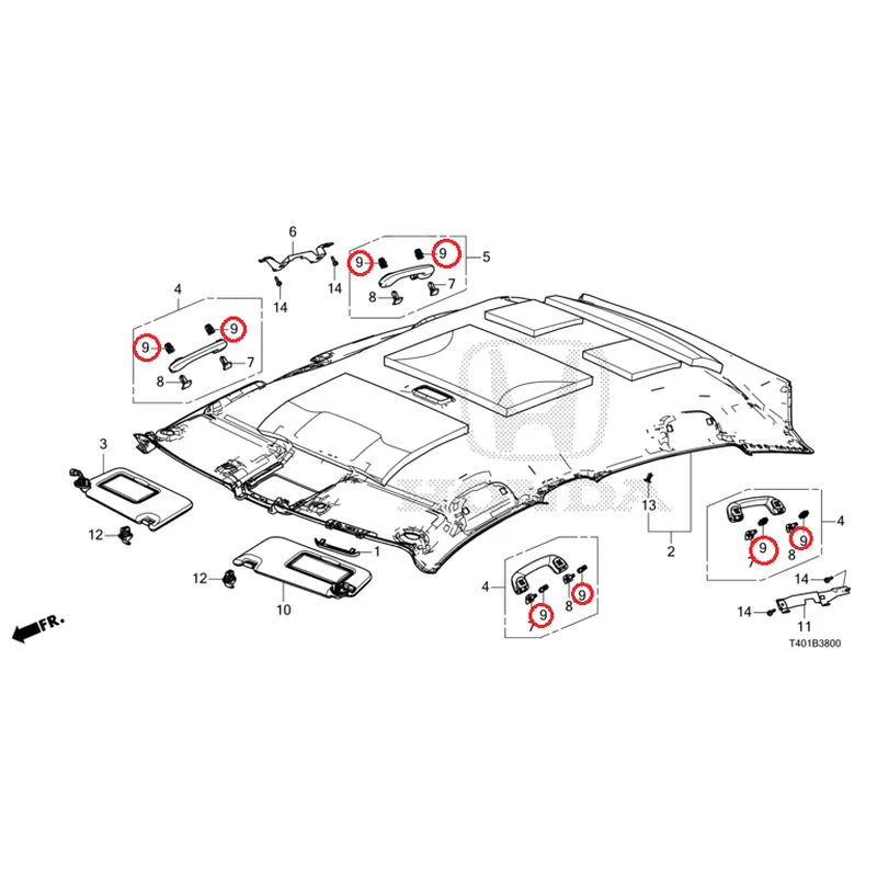 [NEW] JDM HONDA CIVIC FL1 2025 Roof Lining GENUINE OEM - Image 10