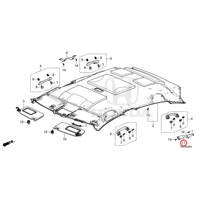 [NEW] JDM HONDA CIVIC FL1 2025 Roof Lining GENUINE OEM - Image 12
