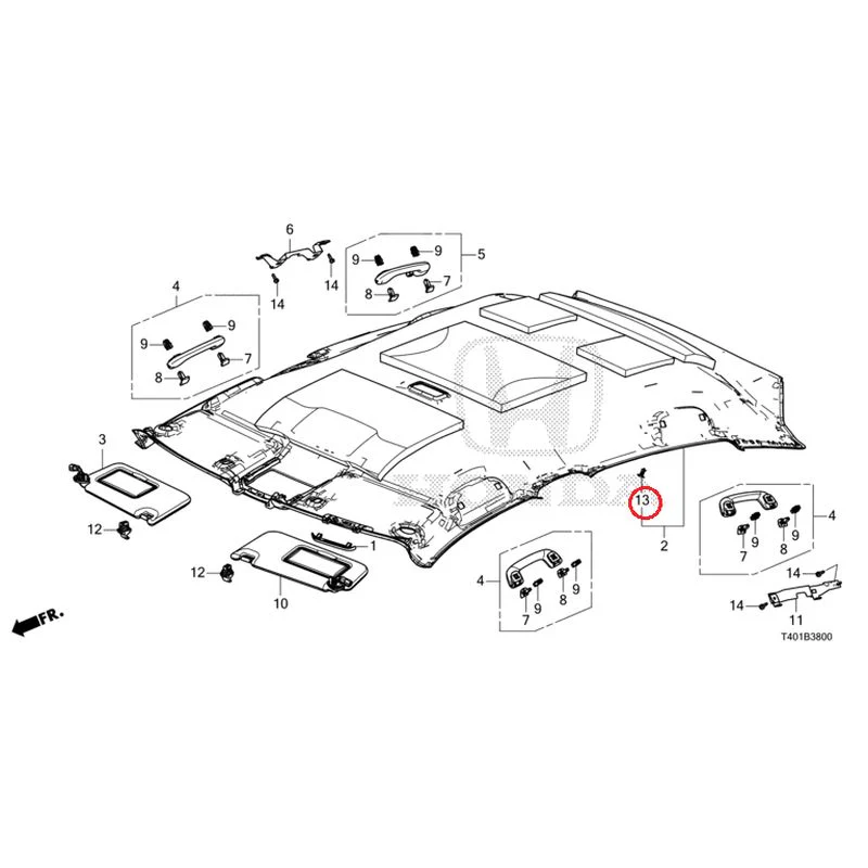 [NEW] JDM HONDA CIVIC FL1 2025 Roof Lining GENUINE OEM - Image 14