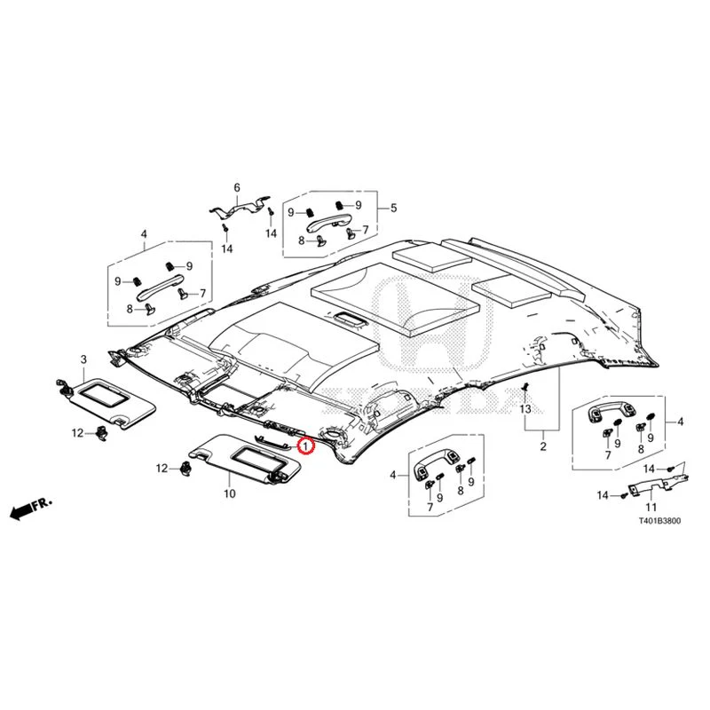 [NEW] JDM HONDA CIVIC FL1 2025 Roof Lining GENUINE OEM - Image 2