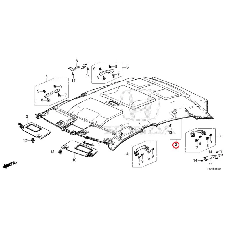 [NEW] JDM HONDA CIVIC FL1 2025 Roof Lining GENUINE OEM - Image 3